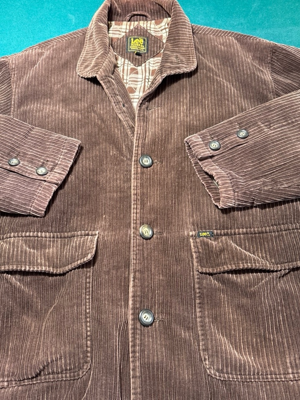 Vintage Lee Riders Men's Brown Corduroy  Chore Jacket , L , $52